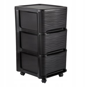 Regał organizer z 3 szufladami EDA Stone z kółkami