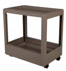Stolik na kółkach EDA Mobilo 2 półki taupe