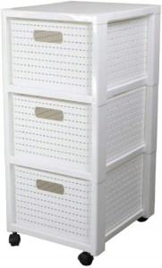 Regał łazienkowy Rotho COUNTRY 3 x 18l biały