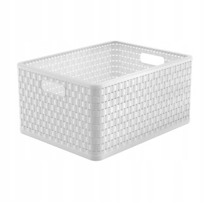 Koszyk do przechowywania Rotho COUNTRY 28 l biały