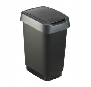 Kosz na śmieci Rotho TWIST 10 l srebrny