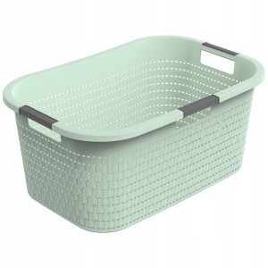 Kosz na pranie Rotho COUNTRY 40l - turkusowy