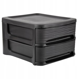 Organizer z 2 szufladami EDA Stone 7l czarny