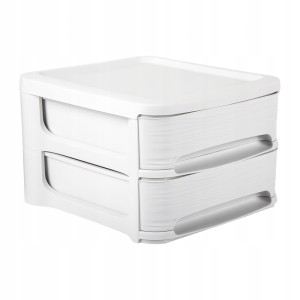 Organizer z 2 szufladami EDA Stone 7l biały