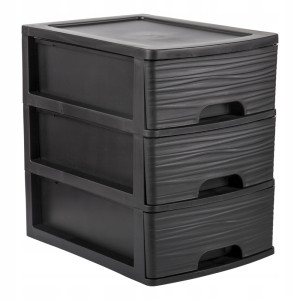 Organizer z 3 szufladami EDA Stone A4 czarny