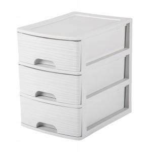 Organizer z 3 szufladami EDA Stone A5 biały