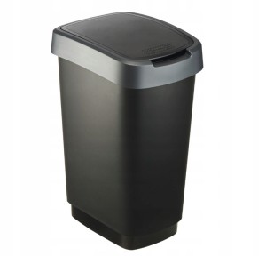 Kosz na śmieci Rotho TWIST 25l srebrny
