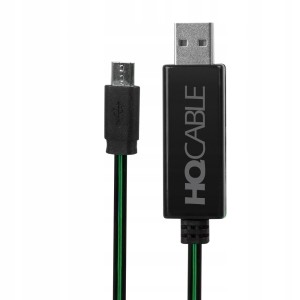 Kabel ledowy USB-microUSB HQCABLE 1m LEDMB10