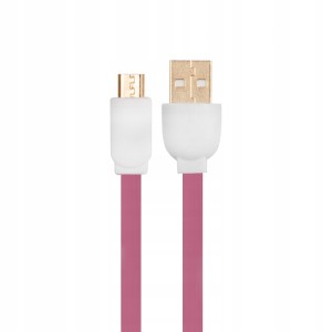 Kabel USB-MICRO USB HQCABLE MBFL-20 Różowy 2m
