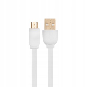 Kabel USB-MICRO USB HQCABLE MBFL-10 Biały 1m